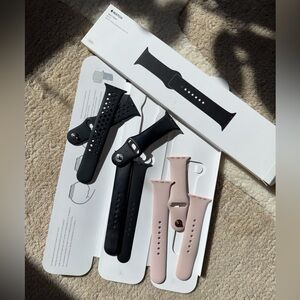 Apple Black and Pink Sport Watch Bands